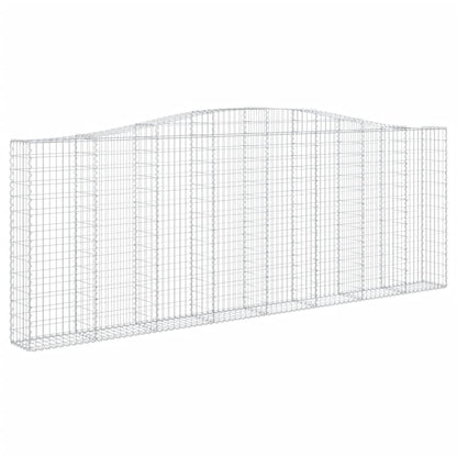 vidaXL Arched Gabion Baskets 10 pcs 400x30x140/160 cm Galvanised Iron