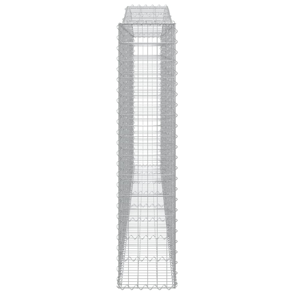 vidaXL Arched Gabion Baskets 10 pcs 400x30x140/160 cm Galvanised Iron