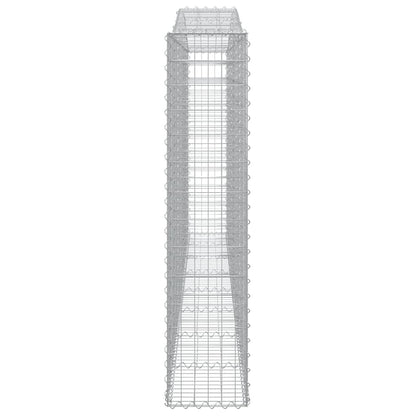 vidaXL Arched Gabion Baskets 10 pcs 400x30x140/160 cm Galvanised Iron