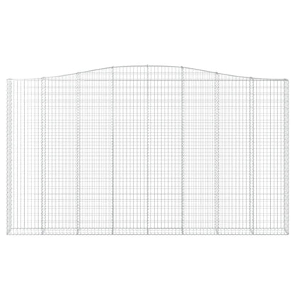vidaXL Arched Gabion Baskets 2 pcs 400x30x220/240 cm Galvanised Iron