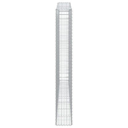 vidaXL Arched Gabion Baskets 2 pcs 400x30x220/240 cm Galvanised Iron