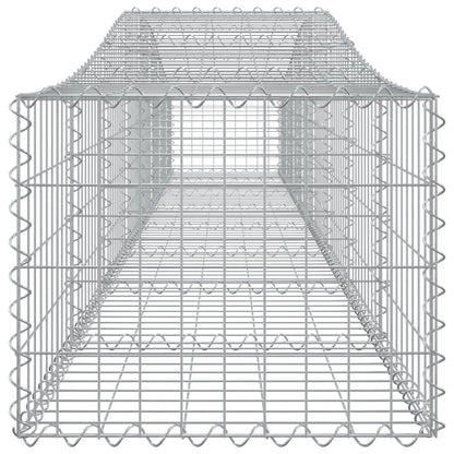 vidaXL Arched Gabion Baskets 2 pcs 400x50x40/60 cm Galvanised Iron
