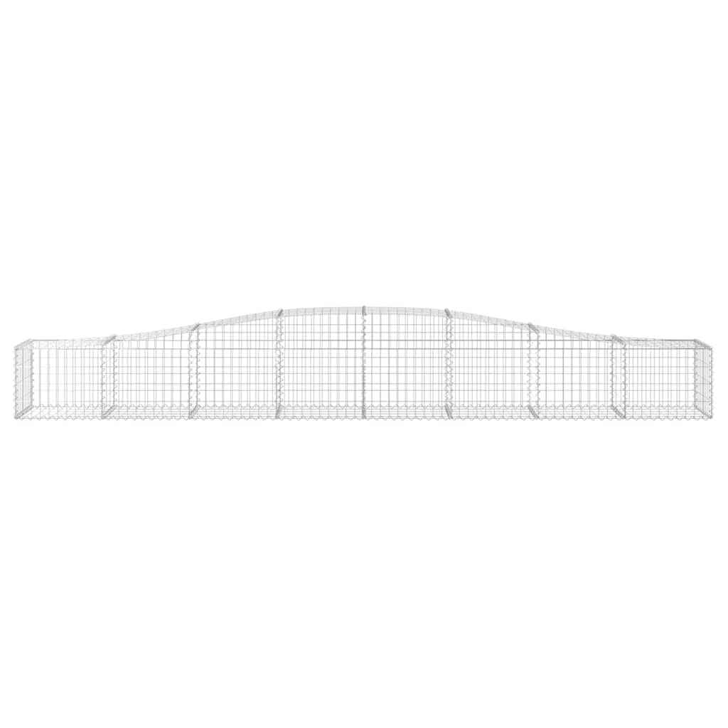 vidaXL Arched Gabion Baskets 3 pcs 400x50x40/60 cm Galvanised Iron