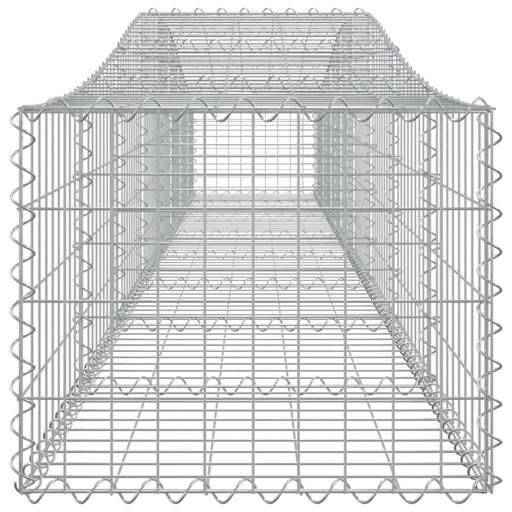 vidaXL Arched Gabion Baskets 3 pcs 400x50x40/60 cm Galvanised Iron