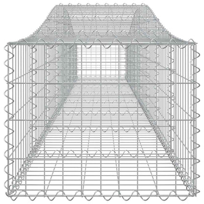 vidaXL Arched Gabion Baskets 3 pcs 400x50x40/60 cm Galvanised Iron