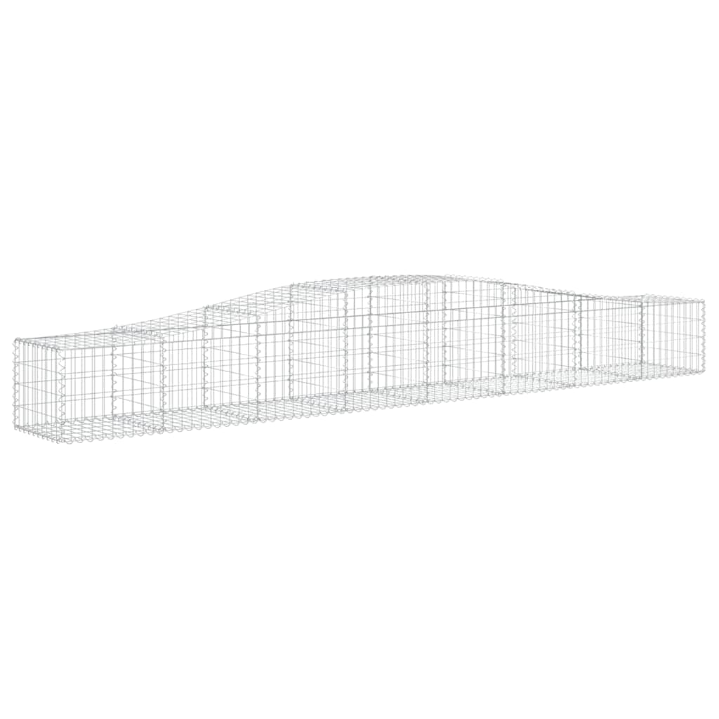 vidaXL Arched Gabion Baskets 4 pcs 400x50x40/60 cm Galvanised Iron