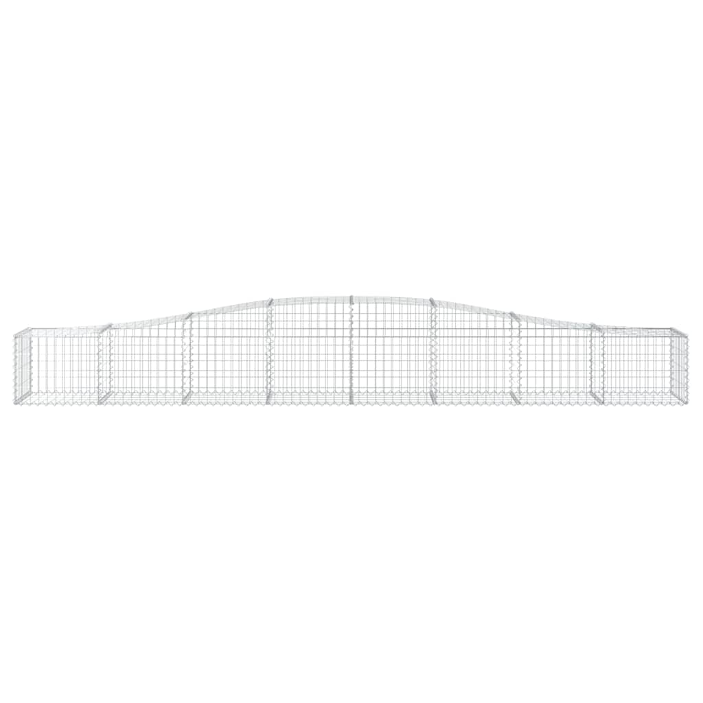 vidaXL Arched Gabion Baskets 4 pcs 400x50x40/60 cm Galvanised Iron