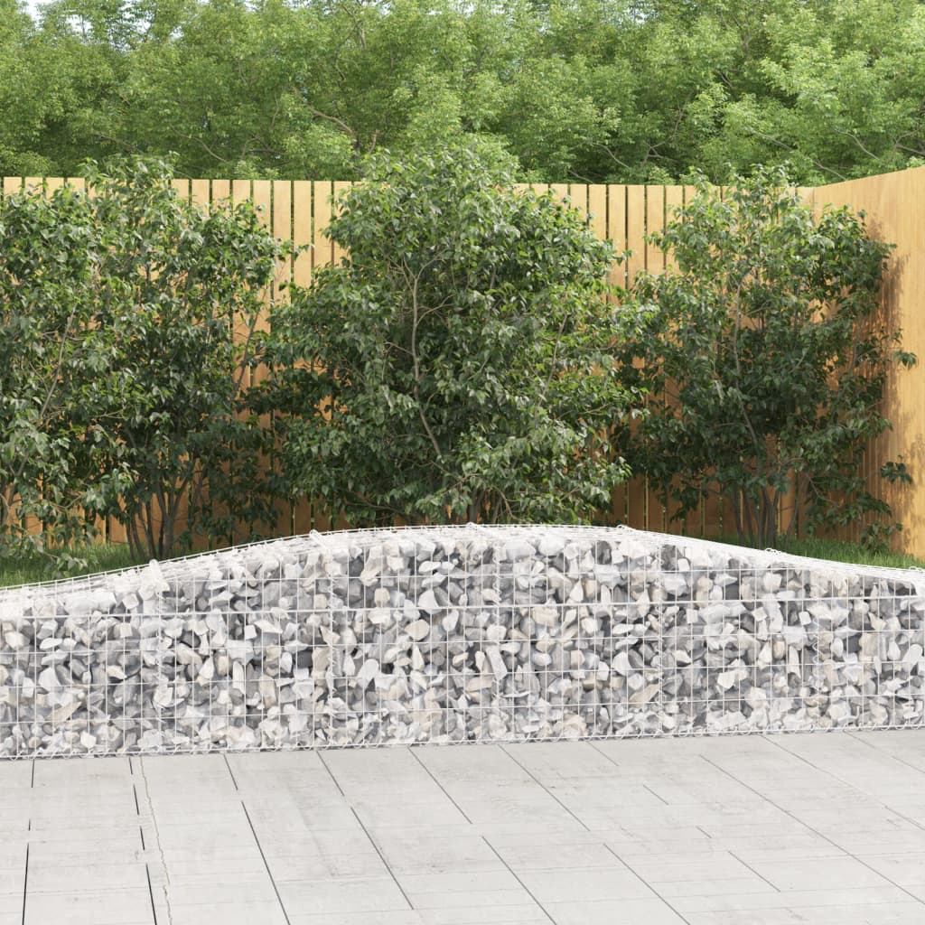 vidaXL Arched Gabion Baskets 5 pcs 400x50x40/60 cm Galvanised Iron