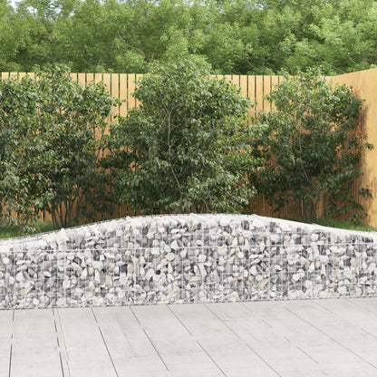 vidaXL Arched Gabion Baskets 5 pcs 400x50x40/60 cm Galvanised Iron