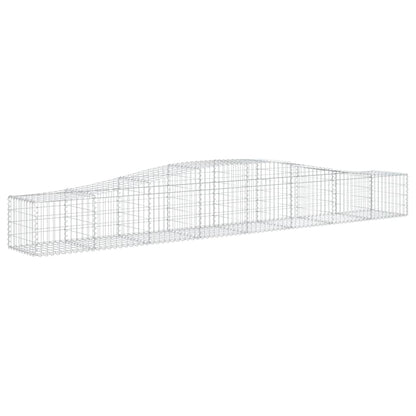 vidaXL Arched Gabion Baskets 7 pcs 400x50x40/60 cm Galvanised Iron