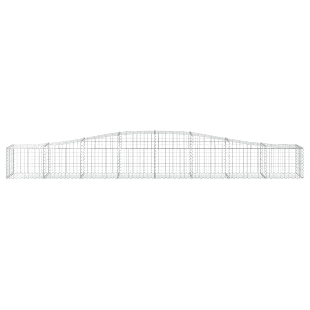 vidaXL Arched Gabion Baskets 7 pcs 400x50x40/60 cm Galvanised Iron