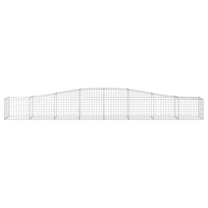 vidaXL Arched Gabion Baskets 7 pcs 400x50x40/60 cm Galvanised Iron