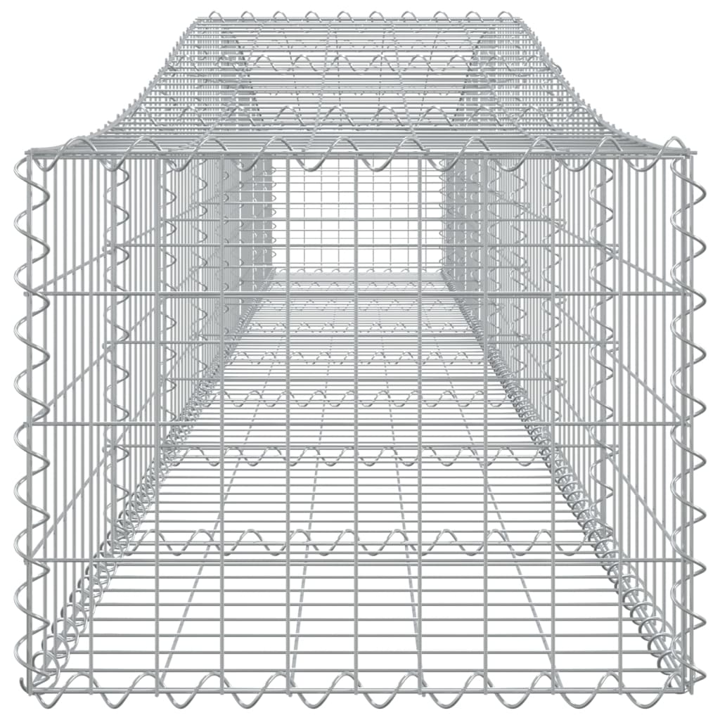 vidaXL Arched Gabion Baskets 7 pcs 400x50x40/60 cm Galvanised Iron