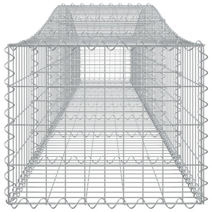 vidaXL Arched Gabion Baskets 9 pcs 400x50x40/60 cm Galvanised Iron