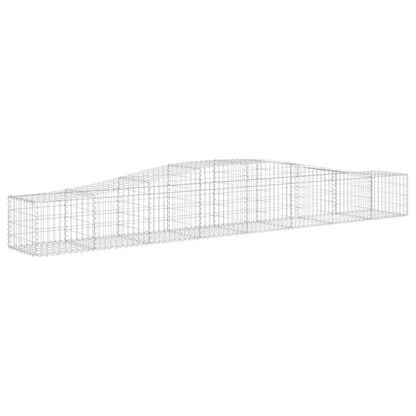 vidaXL Arched Gabion Baskets 10 pcs 400x50x40/60 cm Galvanised Iron