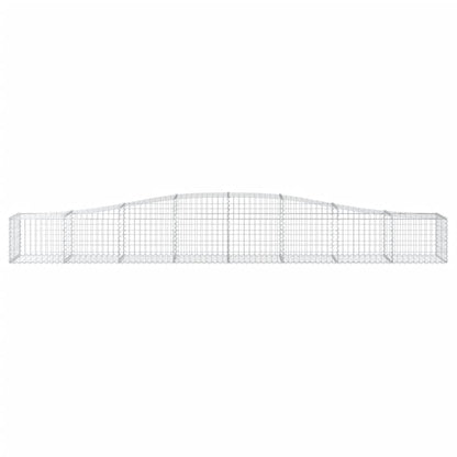 vidaXL Arched Gabion Baskets 10 pcs 400x50x40/60 cm Galvanised Iron