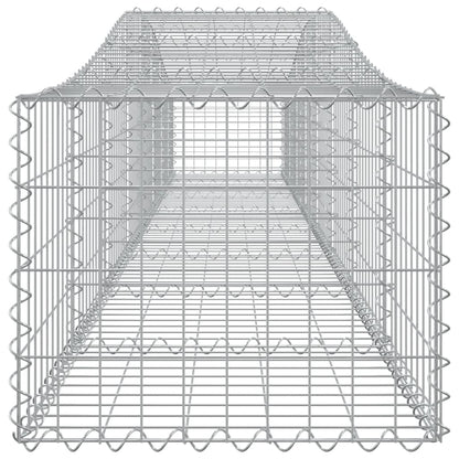 vidaXL Arched Gabion Baskets 10 pcs 400x50x40/60 cm Galvanised Iron