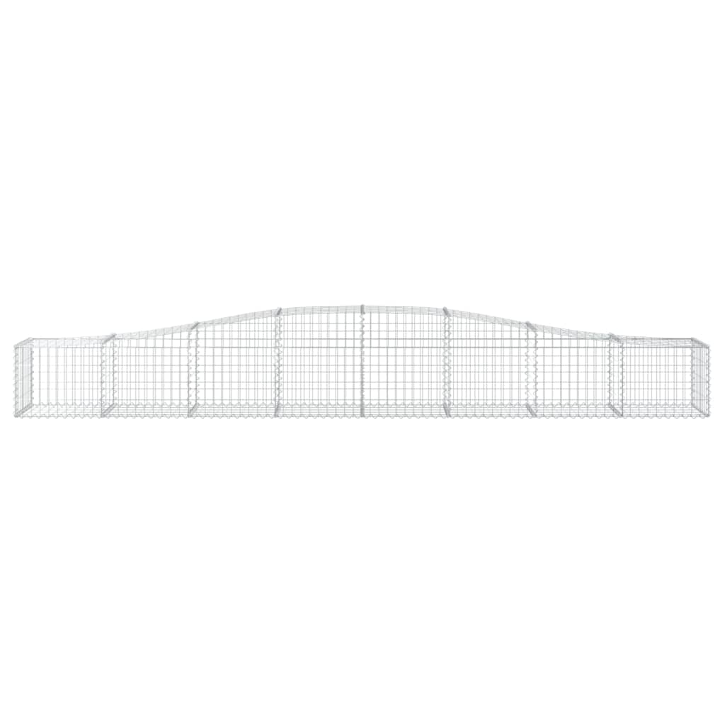 vidaXL Arched Gabion Baskets 25 pcs 400x50x40/60 cm Galvanised Iron