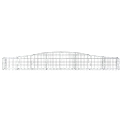 vidaXL Arched Gabion Baskets 25 pcs 400x50x40/60 cm Galvanised Iron