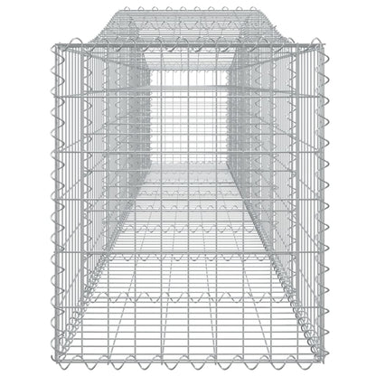 vidaXL Arched Gabion Baskets 2 pcs 400x50x60/80 cm Galvanised Iron