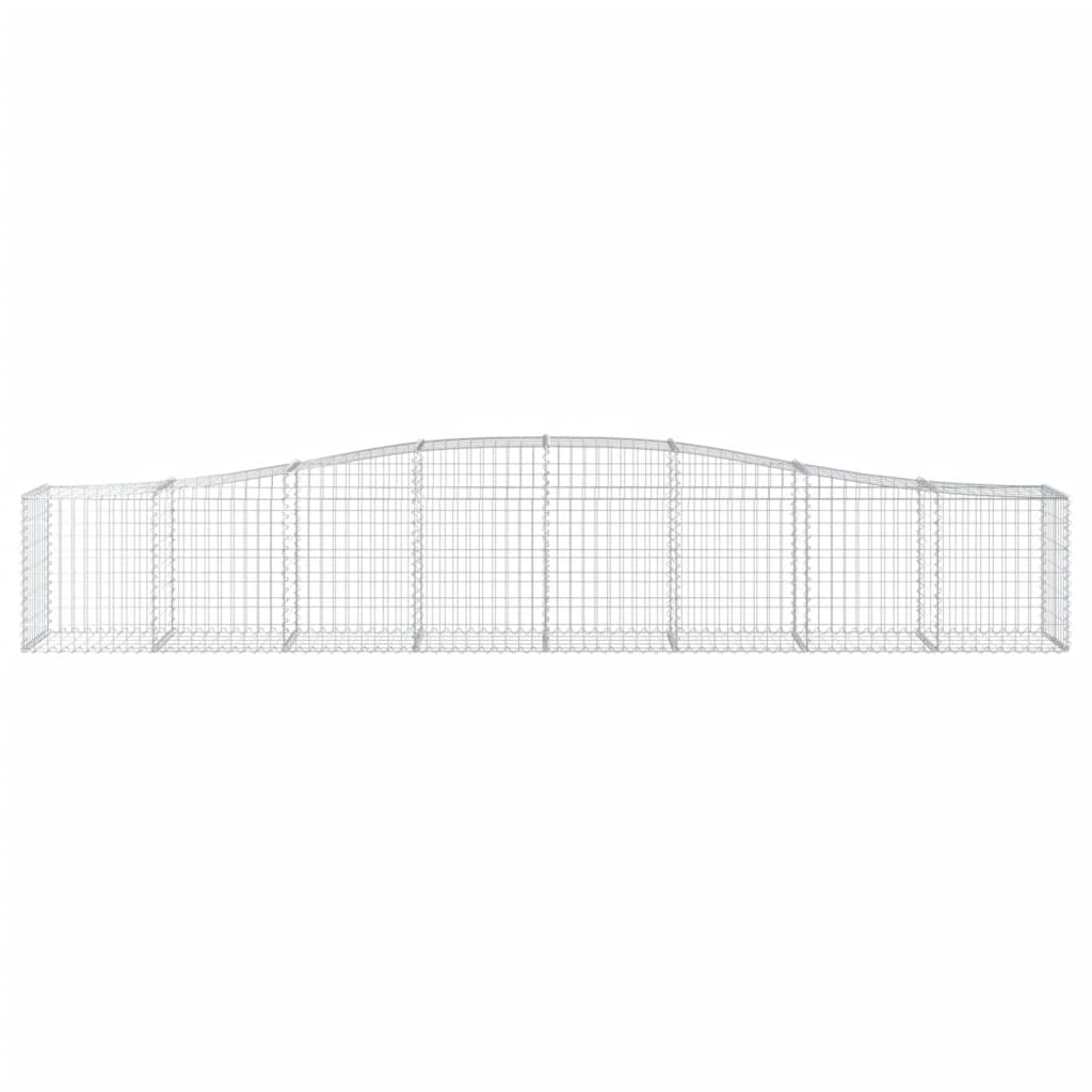 vidaXL Arched Gabion Baskets 5 pcs 400x50x60/80 cm Galvanised Iron