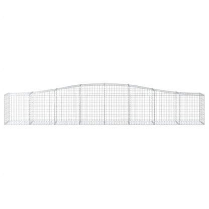 vidaXL Arched Gabion Baskets 5 pcs 400x50x60/80 cm Galvanised Iron