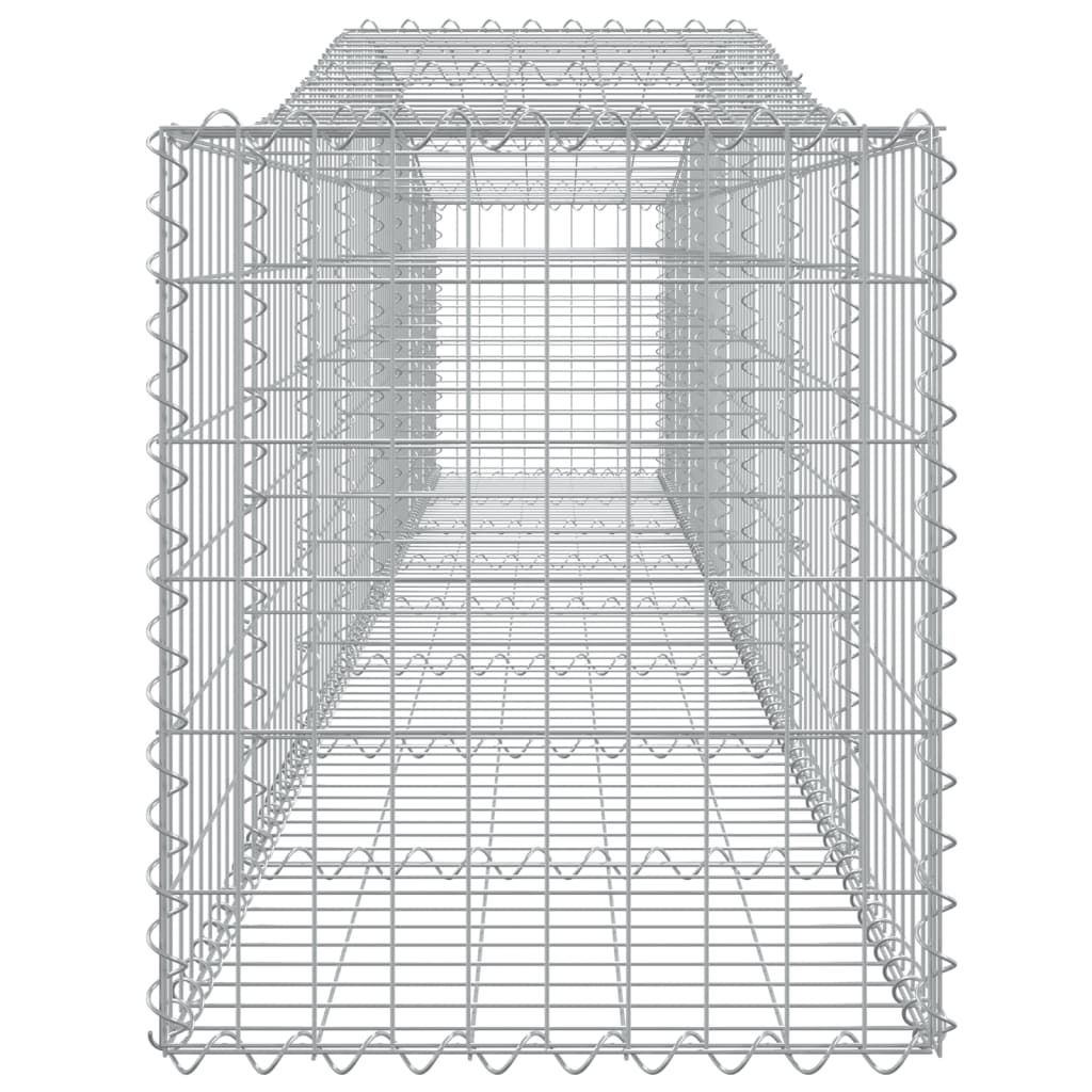 vidaXL Arched Gabion Baskets 5 pcs 400x50x60/80 cm Galvanised Iron