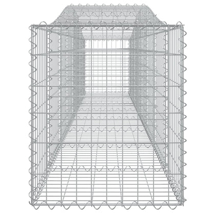 vidaXL Arched Gabion Baskets 5 pcs 400x50x60/80 cm Galvanised Iron