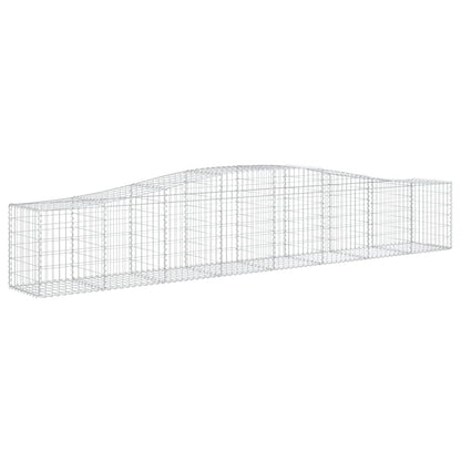 vidaXL Arched Gabion Baskets 8 pcs 400x50x60/80 cm Galvanised Iron