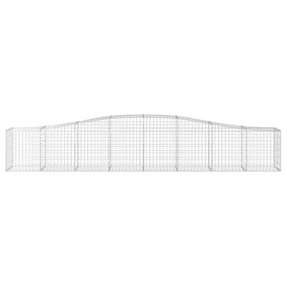 vidaXL Arched Gabion Baskets 8 pcs 400x50x60/80 cm Galvanised Iron
