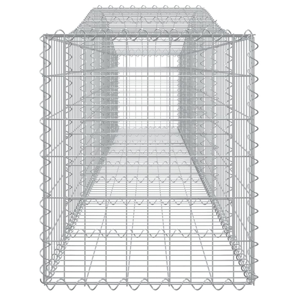 vidaXL Arched Gabion Baskets 9 pcs 400x50x60/80 cm Galvanised Iron
