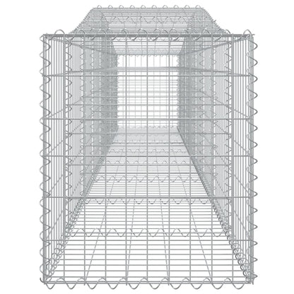 vidaXL Arched Gabion Baskets 9 pcs 400x50x60/80 cm Galvanised Iron