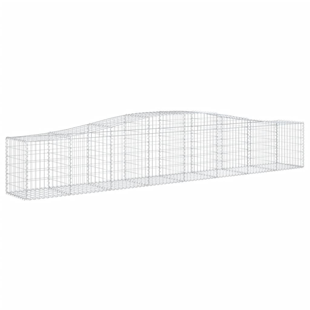 vidaXL Arched Gabion Baskets 10 pcs 400x50x60/80 cm Galvanised Iron
