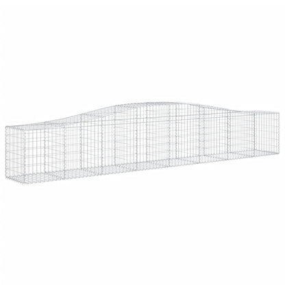 vidaXL Arched Gabion Baskets 10 pcs 400x50x60/80 cm Galvanised Iron