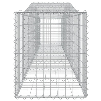 vidaXL Arched Gabion Baskets 15 pcs 400x50x60/80 cm Galvanised Iron