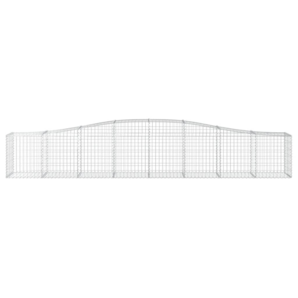 vidaXL Arched Gabion Baskets 20 pcs 400x50x60/80 cm Galvanised Iron