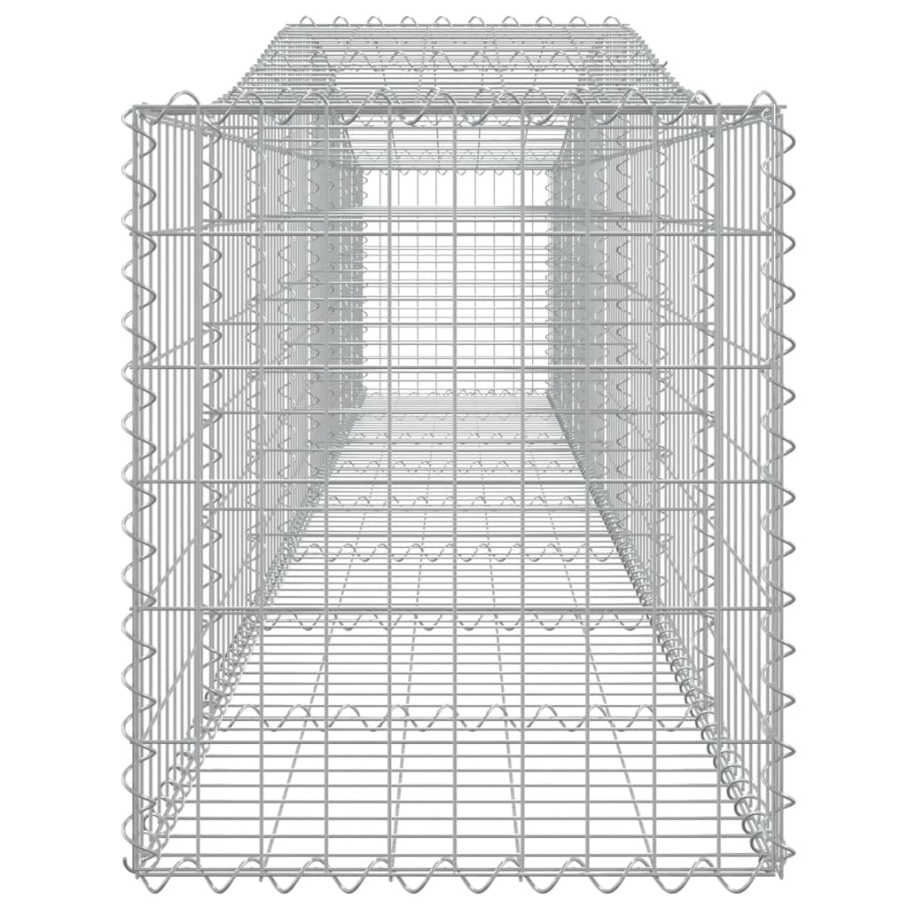 vidaXL Arched Gabion Baskets 20 pcs 400x50x60/80 cm Galvanised Iron