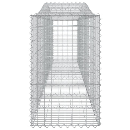 vidaXL Arched Gabion Baskets 2 pcs 400x50x80/100 cm Galvanised Iron