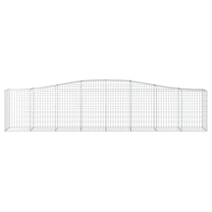 vidaXL Arched Gabion Baskets 3 pcs 400x50x80/100 cm Galvanised Iron