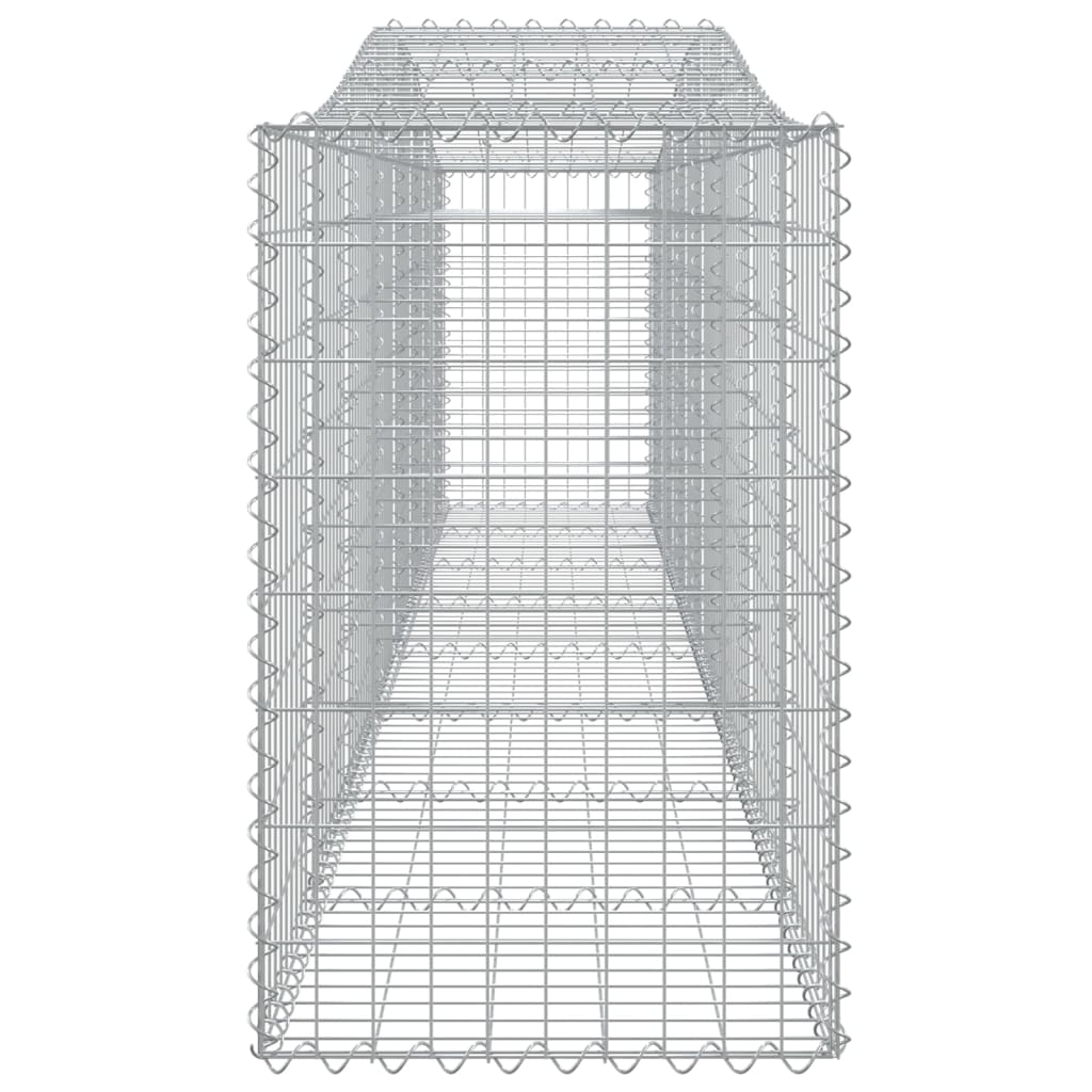 vidaXL Arched Gabion Baskets 3 pcs 400x50x80/100 cm Galvanised Iron
