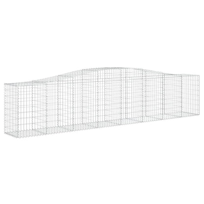 vidaXL Arched Gabion Baskets 5 pcs 400x50x80/100 cm Galvanised Iron