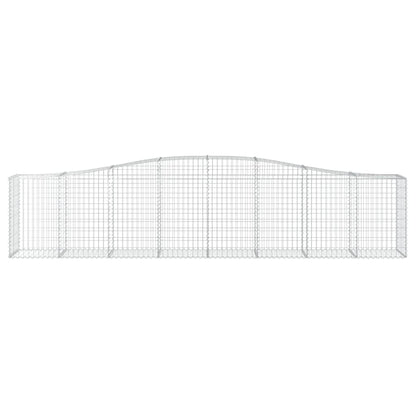 vidaXL Arched Gabion Baskets 5 pcs 400x50x80/100 cm Galvanised Iron