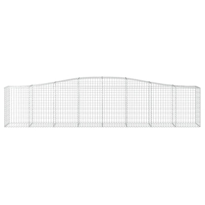 vidaXL Arched Gabion Baskets 6 pcs 400x50x80/100 cm Galvanised Iron