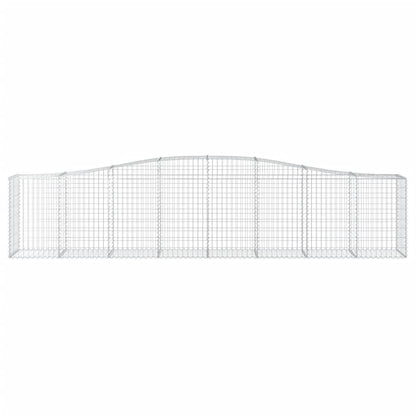 vidaXL Arched Gabion Baskets 9 pcs 400x50x80/100 cm Galvanised Iron