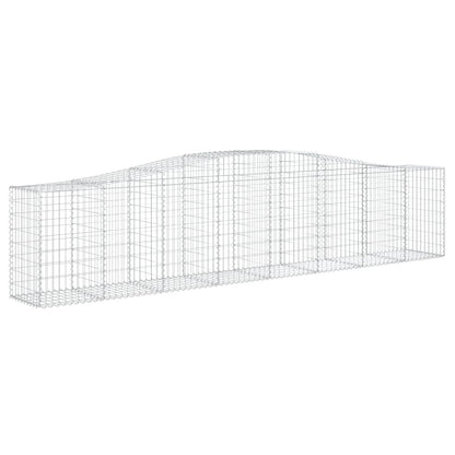 vidaXL Arched Gabion Baskets 15 pcs 400x50x80/100 cm Galvanised Iron