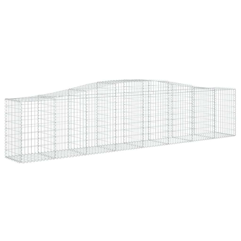 vidaXL Arched Gabion Baskets 20 pcs 400x50x80/100 cm Galvanised Iron