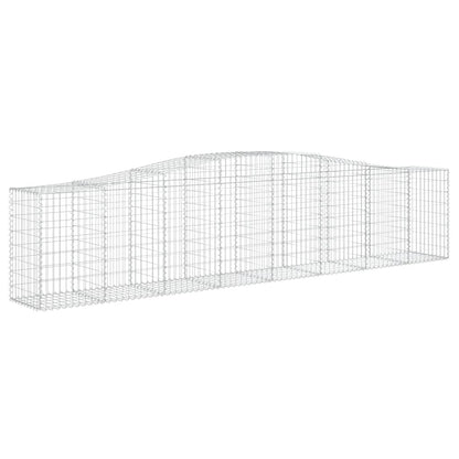 vidaXL Arched Gabion Baskets 25 pcs 400x50x80/100 cm Galvanised Iron