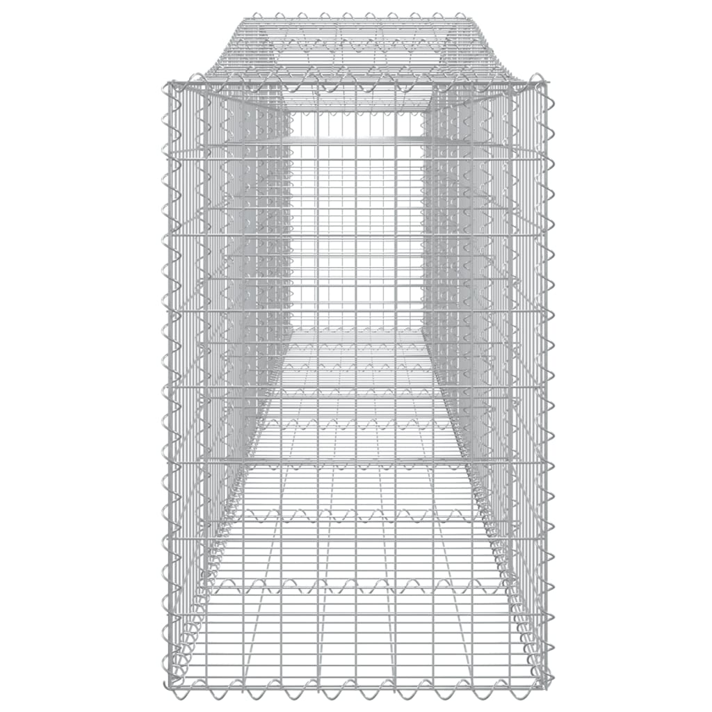 vidaXL Arched Gabion Baskets 25 pcs 400x50x80/100 cm Galvanised Iron