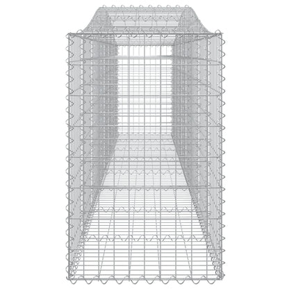 vidaXL Arched Gabion Baskets 25 pcs 400x50x80/100 cm Galvanised Iron