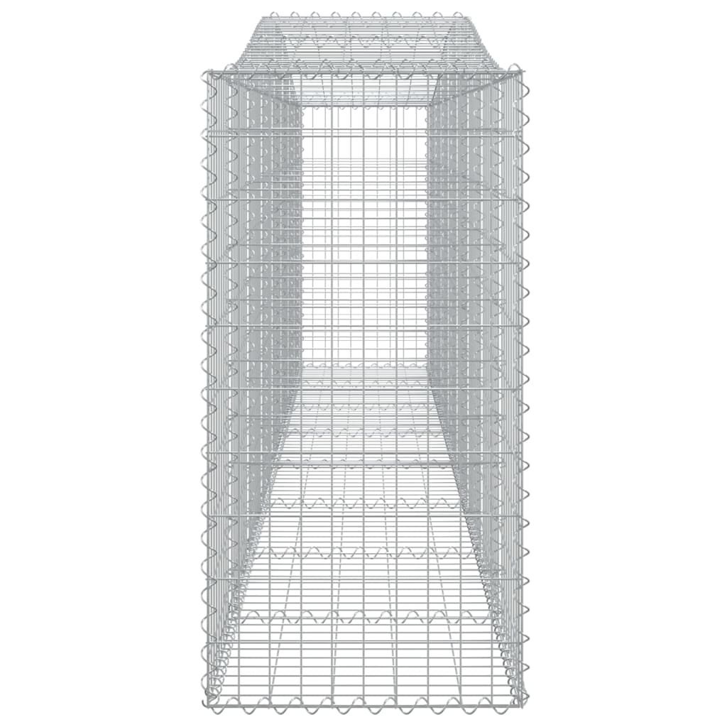 vidaXL Arched Gabion Baskets 7 pcs 400x50x100/120 cm Galvanised Iron